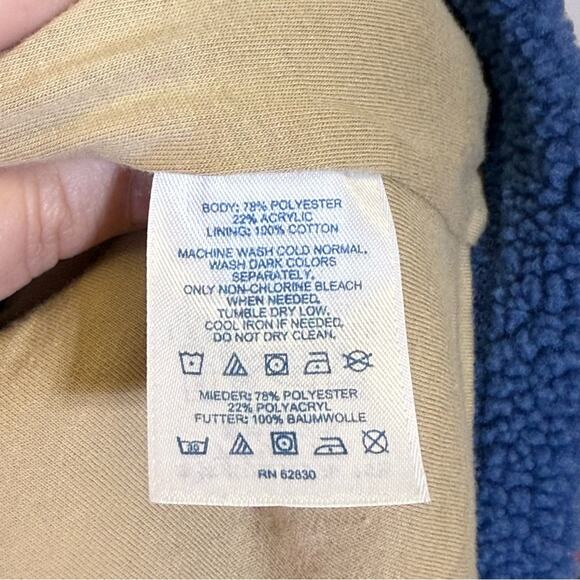 Lands' End, Blue Teddy Pullover. Hess Embroidery. Size Large. Excellent cond! - Picture 5 of 6